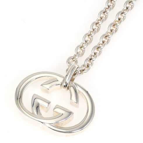 Interlocking G Pendant Necklace Sterling Silver