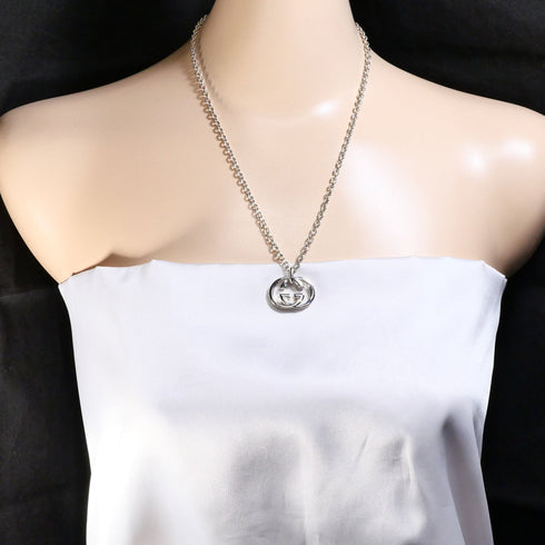 Interlocking G Pendant Necklace Sterling Silver
