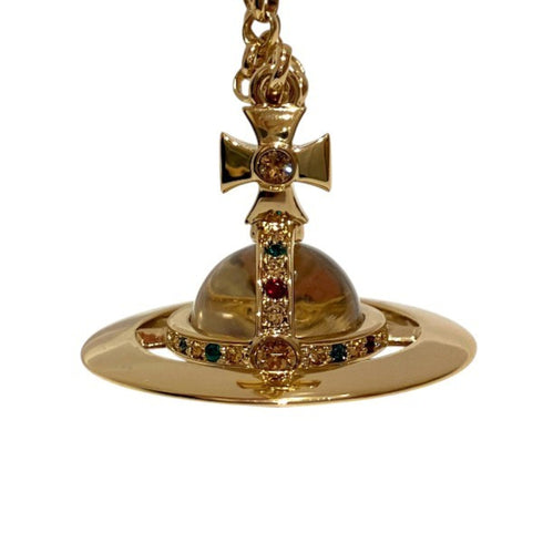 Orb Pendant Necklace Brass Yellow Gold Small
