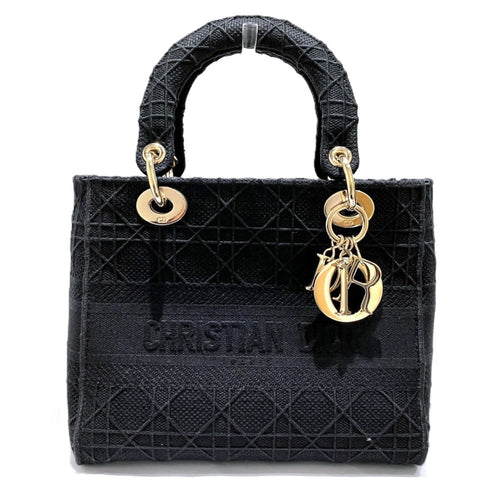 Lady D-Lite Bag Cannage Embroidered Canvas Medium