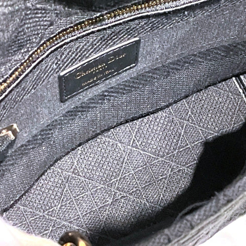 Lady D-Lite Bag Cannage Embroidered Canvas Medium