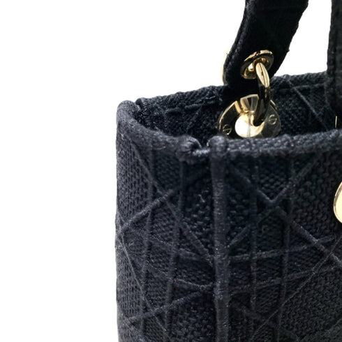Lady D-Lite Bag Cannage Embroidered Canvas Medium