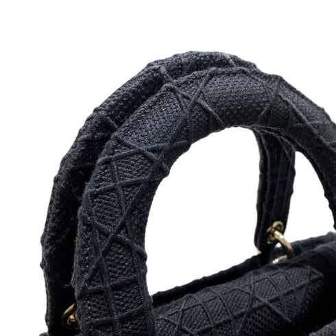 Lady D-Lite Bag Cannage Embroidered Canvas Medium
