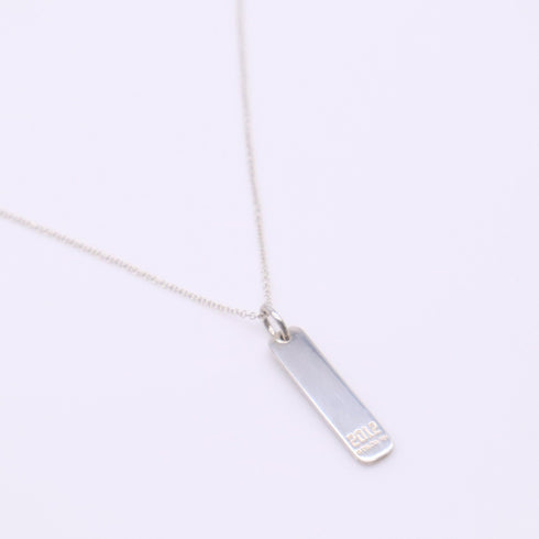 Plate Pendant Necklace Sterling Silver