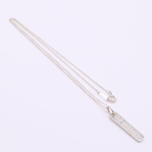 Plate Pendant Necklace Sterling Silver