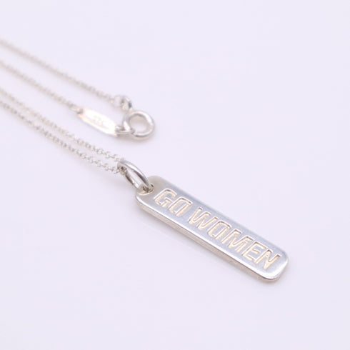 Plate Pendant Necklace Sterling Silver