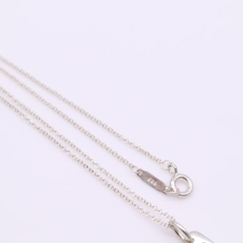 Plate Pendant Necklace Sterling Silver