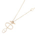 Pendant Necklace 18K Rose Gold and Ceramic with Diamond