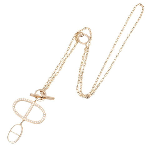 Pendant Necklace 18K Rose Gold and Ceramic with Diamond