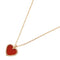 Sweet Alhambra Pendant Necklace 18K Rose Gold and Carnelian