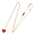 Sweet Alhambra Pendant Necklace 18K Rose Gold and Carnelian