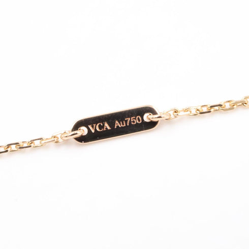 Sweet Alhambra Pendant Necklace 18K Rose Gold and Carnelian