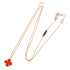 Sweet Alhambra Pendant Necklace 18K Rose Gold and Carnelian