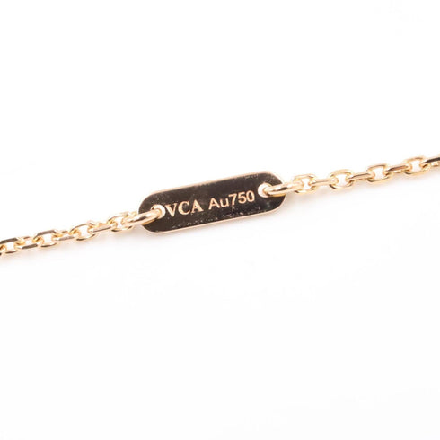 Sweet Alhambra Pendant Necklace 18K Rose Gold and Carnelian