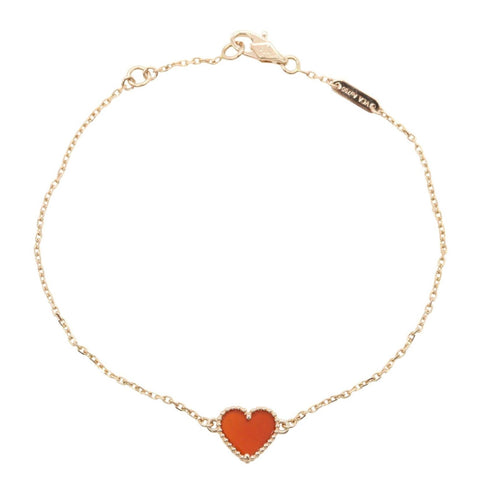 Sweet Alhambra Bracelet 18K Rose Gold and Carnelian