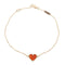 Sweet Alhambra Bracelet 18K Rose Gold and Carnelian