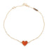 Sweet Alhambra Bracelet 18K Rose Gold and Carnelian
