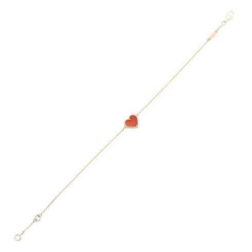 Sweet Alhambra Bracelet 18K Rose Gold and Carnelian
