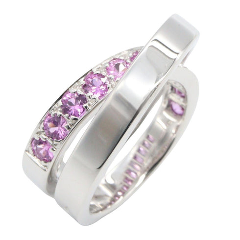 Ring 18K White Gold with Sapphire