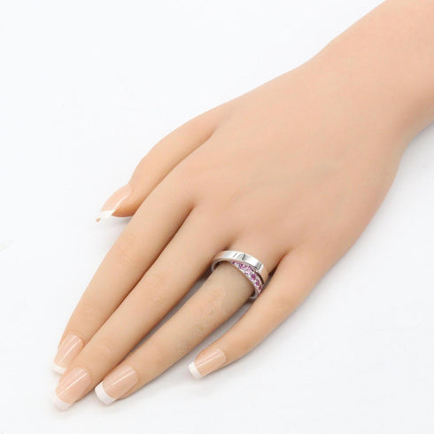 Ring 18K White Gold with Sapphire