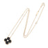 Vintage Alhambra Pendant Necklace 18K Rose Gold and Onyx