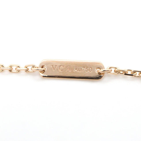 Vintage Alhambra Pendant Necklace 18K Rose Gold and Onyx