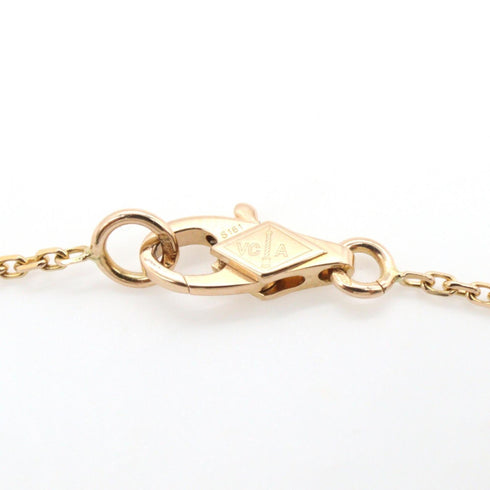 Sweet Alhambra Pendant Necklace 18K Rose Gold and Carnelian