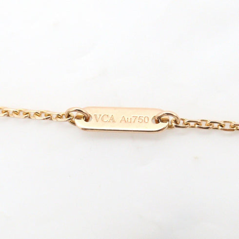 Sweet Alhambra Pendant Necklace 18K Rose Gold and Carnelian