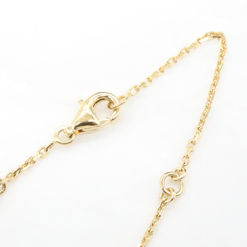 Vintage Alhambra Pendant Necklace 18K Yellow Gold and Carnelian