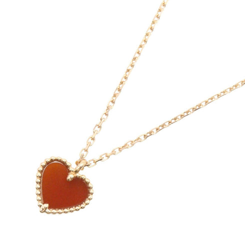 Pendant Necklace 18K Rose Gold with Carnelian