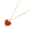 Pendant Necklace 18K Rose Gold with Carnelian