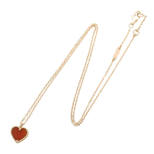 Pendant Necklace 18K Rose Gold with Carnelian