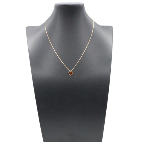 Pendant Necklace 18K Rose Gold with Carnelian