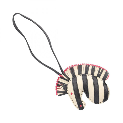 Charm Agneau Milo Black Pink Ivory Handbag Charm