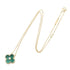 Vintage Alhambra Pendant Necklace 18K Yellow Gold and Malachite