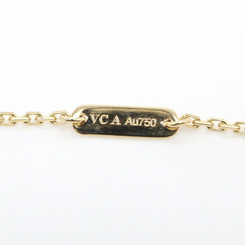 Vintage Alhambra Pendant Necklace 18K Yellow Gold and Malachite