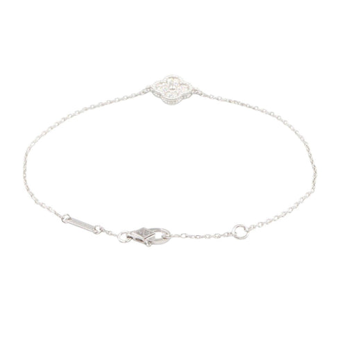 Sweet Alhambra Bracelet Sterling Silver and 18K White Gold