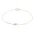Sweet Alhambra Bracelet Sterling Silver and 18K White Gold