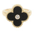 Vintage Alhambra Ring 18K Yellow Gold and Onyx