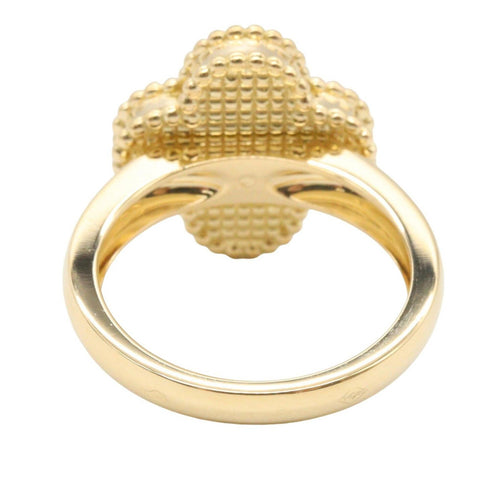 Vintage Alhambra Ring 18K Yellow Gold and Onyx