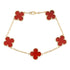 Vintage Alhambra Bracelet 18K Yellow Gold and Carnelian