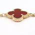 Vintage Alhambra Bracelet 18K Yellow Gold and Carnelian