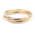 Vendome Louis Cartier Band Ring 18K Tricolor Gold