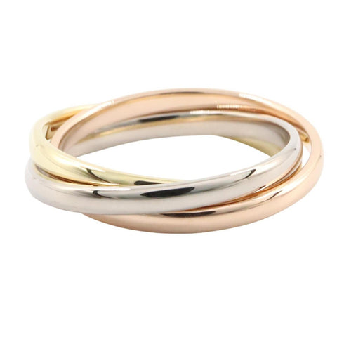Vendome Louis Cartier Band Ring 18K Tricolor Gold