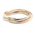 Vendome Louis Cartier Band Ring 18K Tricolor Gold