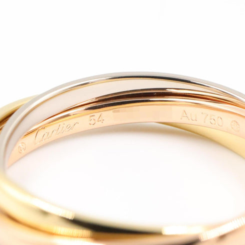 Vendome Louis Cartier Band Ring 18K Tricolor Gold