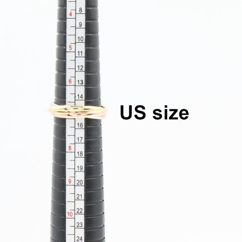 Vendome Louis Cartier Band Ring 18K Tricolor Gold