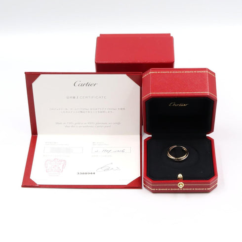 Vendome Louis Cartier Band Ring 18K Tricolor Gold