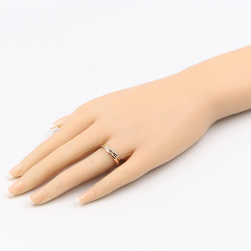 Vendome Louis Cartier Band Ring 18K Tricolor Gold