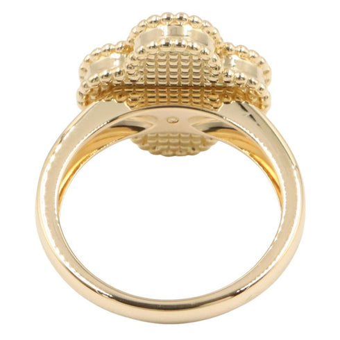 Vintage Alhambra Ring 18K Yellow Gold and Carnelian